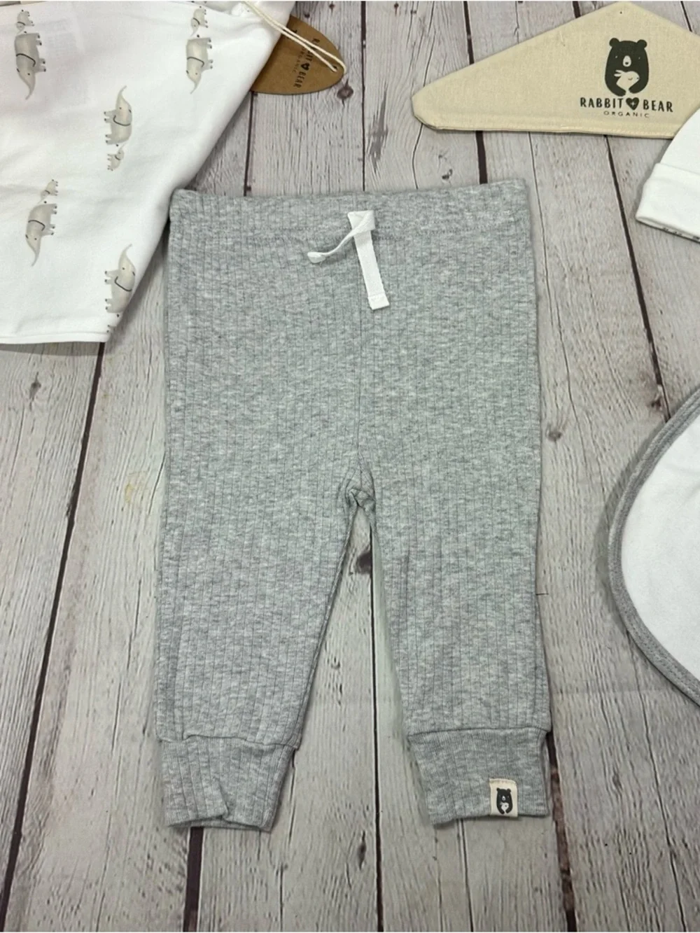 NWT Rabbit & Bear Elephant Baby Set 3-6M unisex neutral layette set